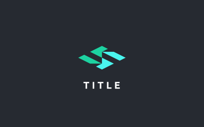 Elegante logo angolare S isometrico Fintech Finance