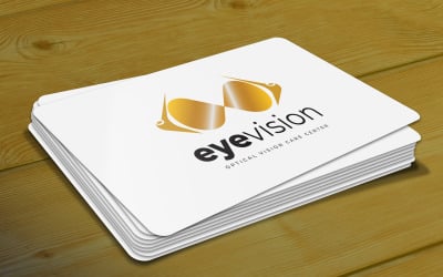 Göz Güneş Gözlüğü Vision Logo Şablonu