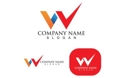 Lettera W Logo Business Vector V9