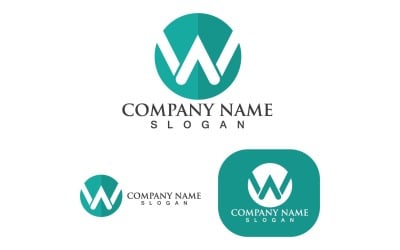 Lettre W Logo Business Vector V11