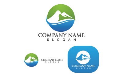 Mountain And Sun Logo And Symbol V11
