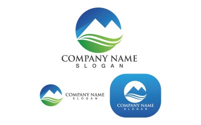 Mountain And Sun Logo And Symbol V17