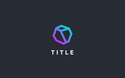 Schlankes, kantiges Stein-Fintech-Tech-Logo