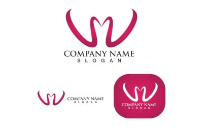 W Lettera Logo Business Vector V5
