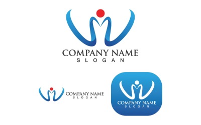W Lettera Logo Business Vector V