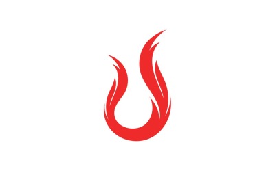 Feu Flamme Chaude Logo Et Symbole V24