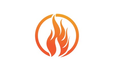 Fire Hot Flame Logo A Symbol V17