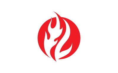 Fire Hot Flame Logo And Symbol V15