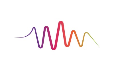 Logo della linea dell&amp;#39;equalizzatore dell&amp;#39;onda sonora V20