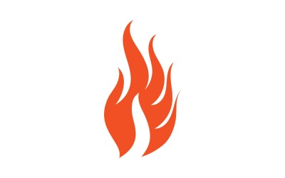 Logo und Symbol der heißen Flamme des Feuers V6