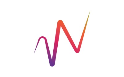 Logotipo de línea de ecualizador de onda de sonido V14