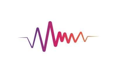 Logotipo de línea de ecualizador de onda de sonido V5