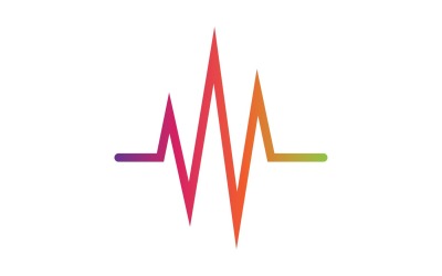 Logotipo de línea de ecualizador de onda de sonido V7