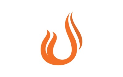 Logotipo y símbolo de llama caliente de fuego V2