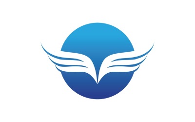 Aile Oiseau Faucon Logo Vecteur V