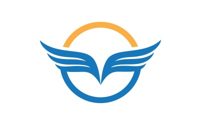 ala pájaro halcón logotipo vector v2
