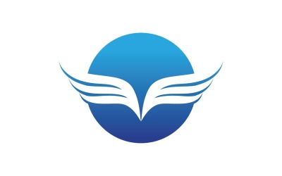 ala pájaro halcón logotipo vector v