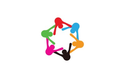 Csoport Emberek Közösségi Logo V4