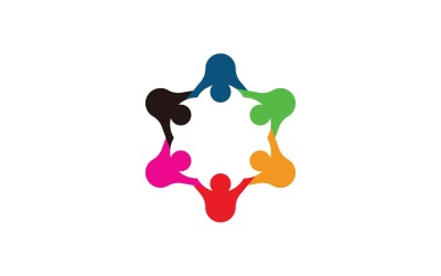 Csoport Emberek Közösségi Logo V