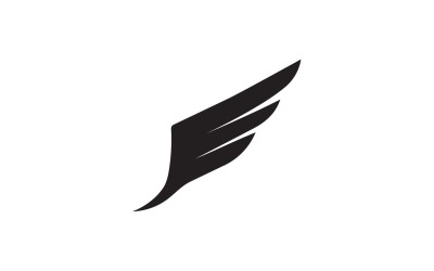 Flügel-Vogel-Falken-Logo-Vektor V4