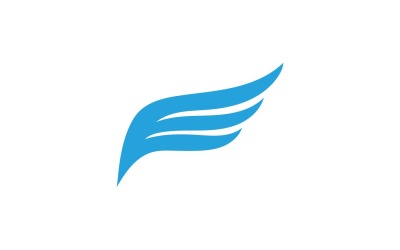 Flügel-Vogel-Falken-Logo-Vektor V5