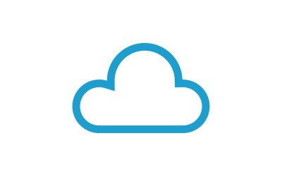 Logo vettoriale blu nuvola vettore V2