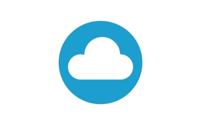 Logo vettoriale blu nuvola vettore V5