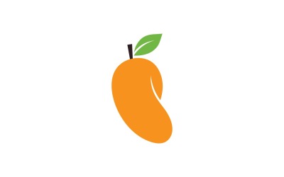 Mango-Frucht-Logo-Symbol-Vektor V2