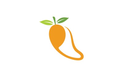 Mango Fruits Logo Symbol Vector V4