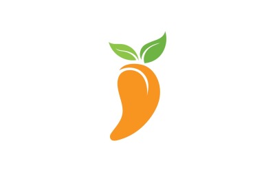 Mango Fruits logó szimbólum vektor V