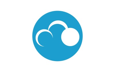 Nuage Bleu Vecteur Logo Vecteur V6