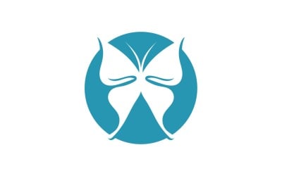 Elementi di logo a farfalla Vector Eps V36