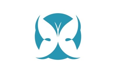 Elementi di logo a farfalla Vector Eps V38