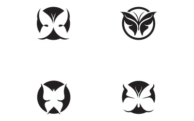 Elementi di logo a farfalla Vector Eps V50