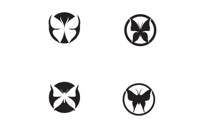 Elementi di logo a farfalla Vector Eps V52