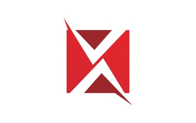 Elementos del logotipo de la empresa X Letter Vector V11