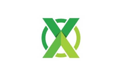 Elementos del logotipo de la empresa X Letter Vector V14