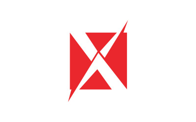 Elementos del logotipo de la empresa X Letter Vector V18