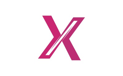 Elementos del logotipo de la empresa X Letter Vector V3