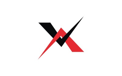Elementos del logotipo de la empresa X Letter Vector V4