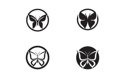 Elementos del logotipo de la mariposa Vector Eps V53