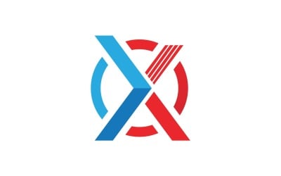 Элементы бизнес-логотипа X Letter V10