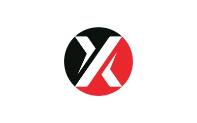 X Harfi İş Logo Öğeleri Vektör V15