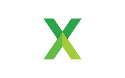 X Harfi İş Logo Öğeleri Vektör V5