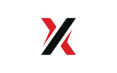 X Harfi İş Logo Öğeleri Vektör V6