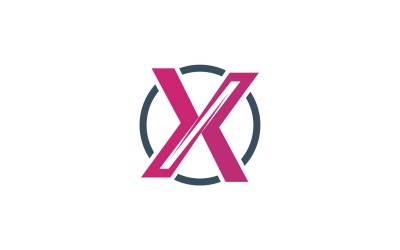 X Letter Business Logo Elementos Vector V12