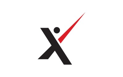 X Letter Business Logo Elementos Vector V7