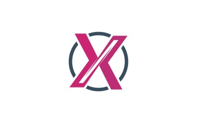X Lettera Business Logo Elements Vector V12