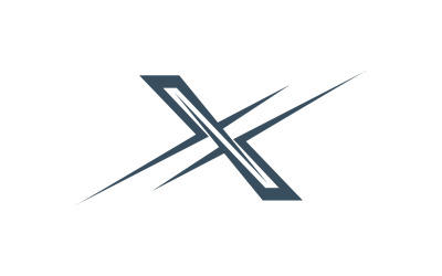 X Lettre Business Logo Elements Vector V20
