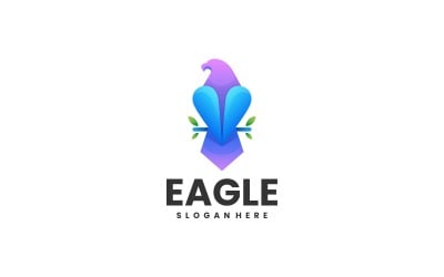 Eagle kleurverloop logo ontwerp